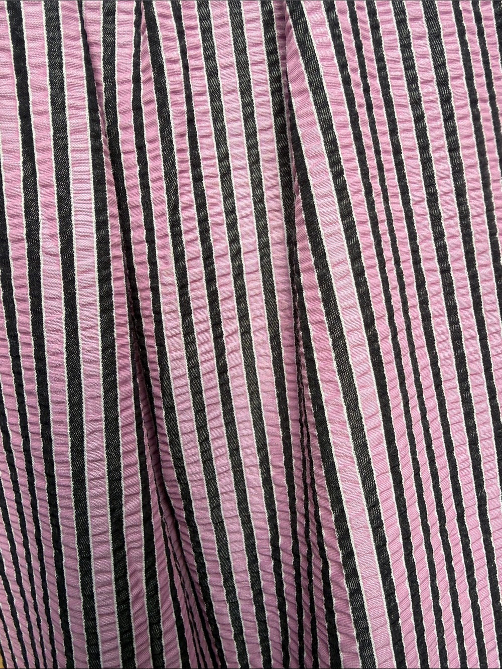 Anthropologie Maeve Margie Smocked Stripe Midi Dress, Pink & Charcoal, XL, NWT - Picture 7 of 7